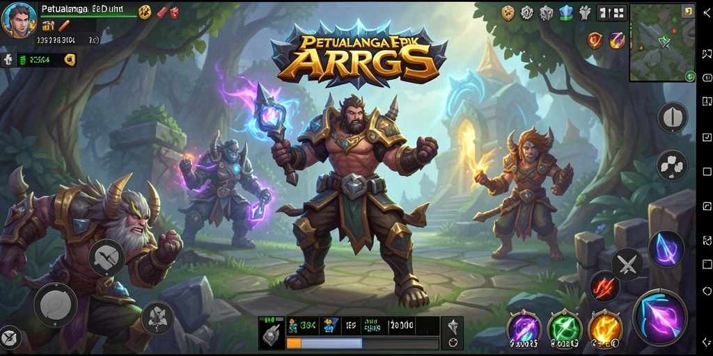 Screenshot dari gameplay ARPG yang menegangkan di 8364.