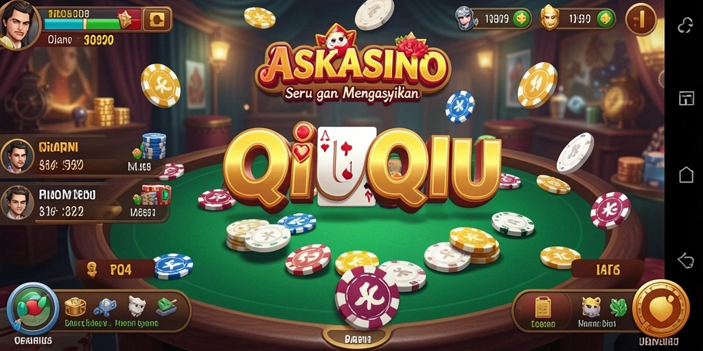 Screenshot menunjukkan gameplay QiuQiu yang menarik di ASKASINO.