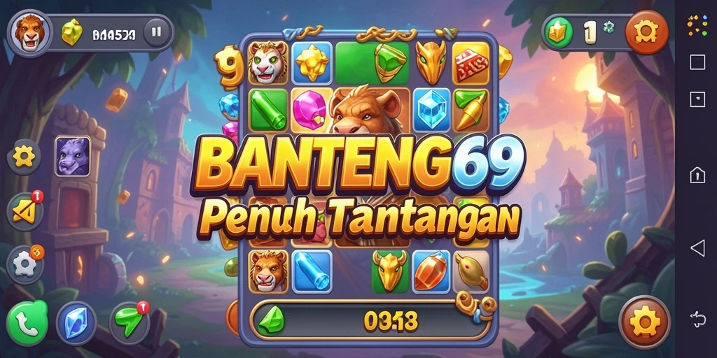 Tampilan gameplay menarik di BANTENG69 dengan kombinasi warna yang ceria.