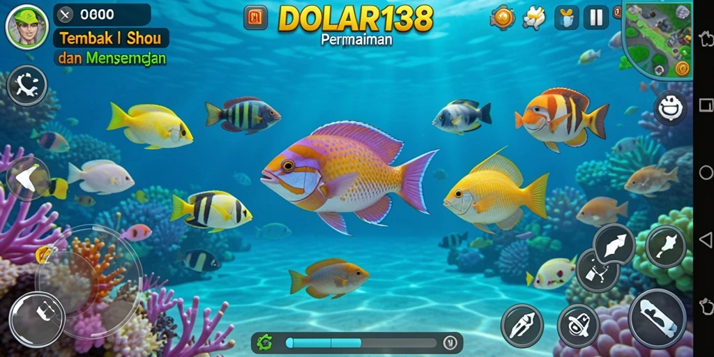 Tampilan menarik dari gameplay Tembak Ikan di DOLAR138.