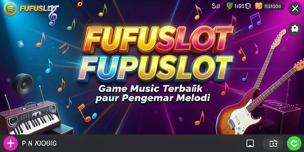 Screenshot FUFUSLOT menampilkan gameplay musik yang seru dan interaktif.