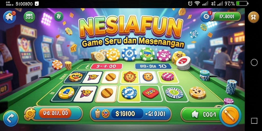 Tampilan gameplay seru di aplikasi NESIAFUN Bingo.