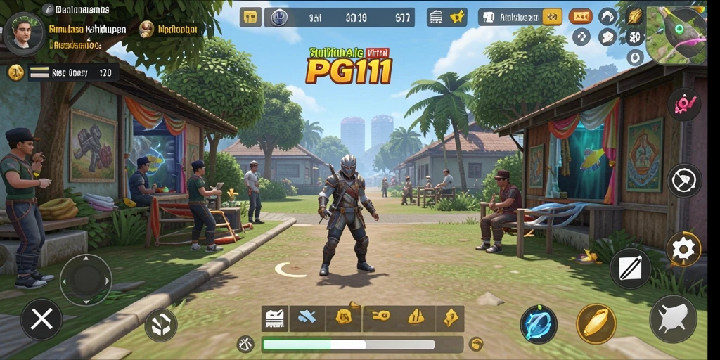 Screenshot PG11 menampilkan karakter dalam aktivitas simulasi yang seru.