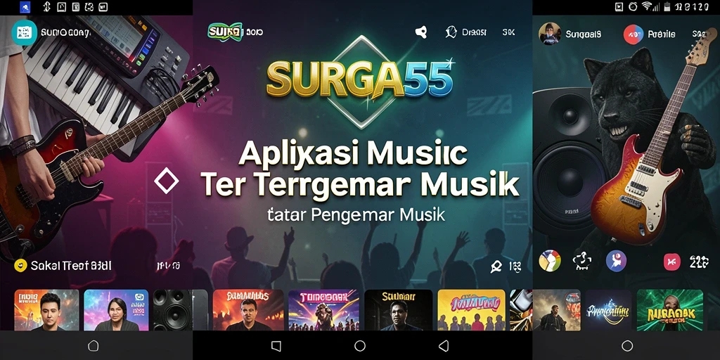Screenshot gameplay dari SURGA55 yang menunjukkan interaksi musik.